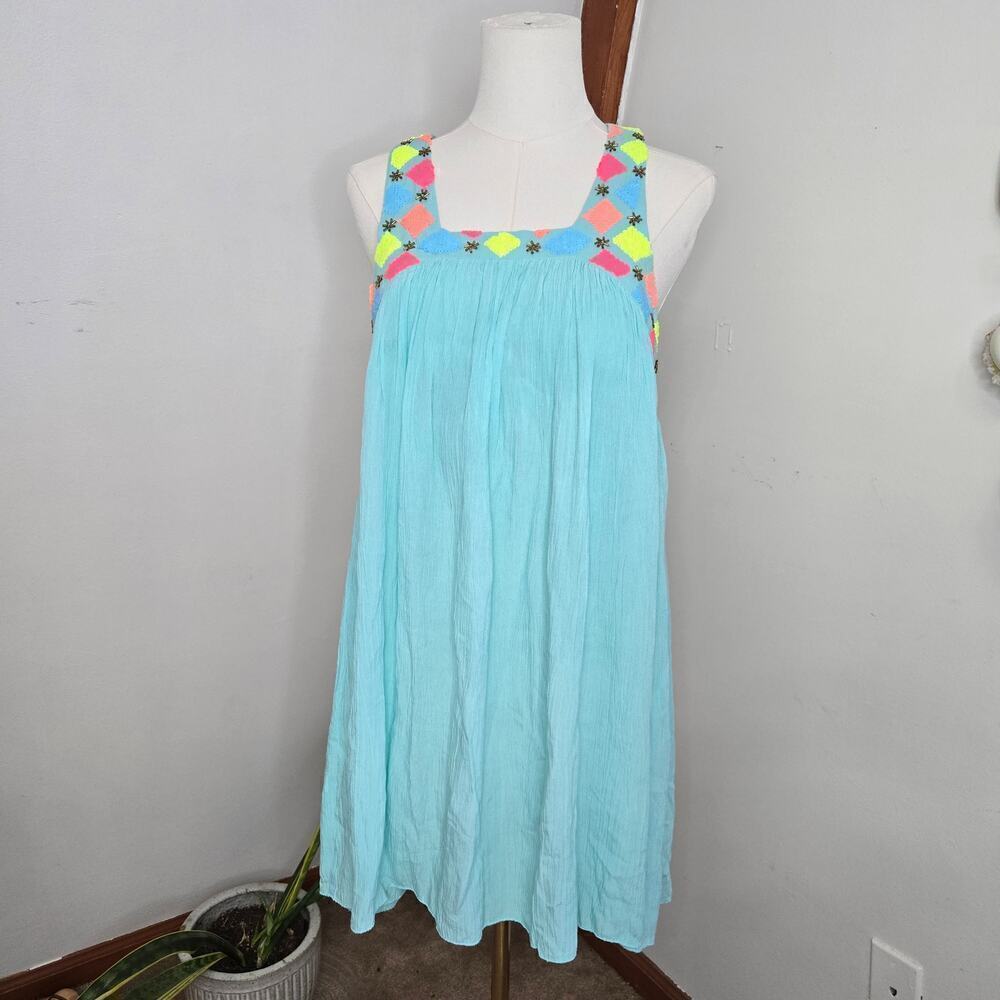 SUNDRESS Dresses REVOLVE  Embellished Gauze Mini Dress Small